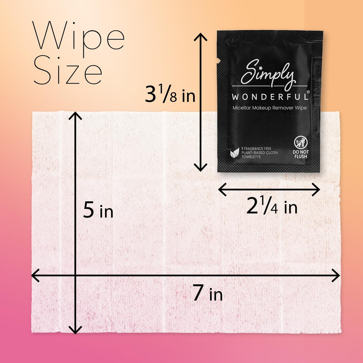 Simply Wonderful Makeup Wipes Remover - Micellar Water Makeup Remover Wipes Individually Wrapped - Facial Cleansing to Remove Makeup, Mascara, Lipstick, Oil and Dirt, 100 Bulk Makeup Wipes