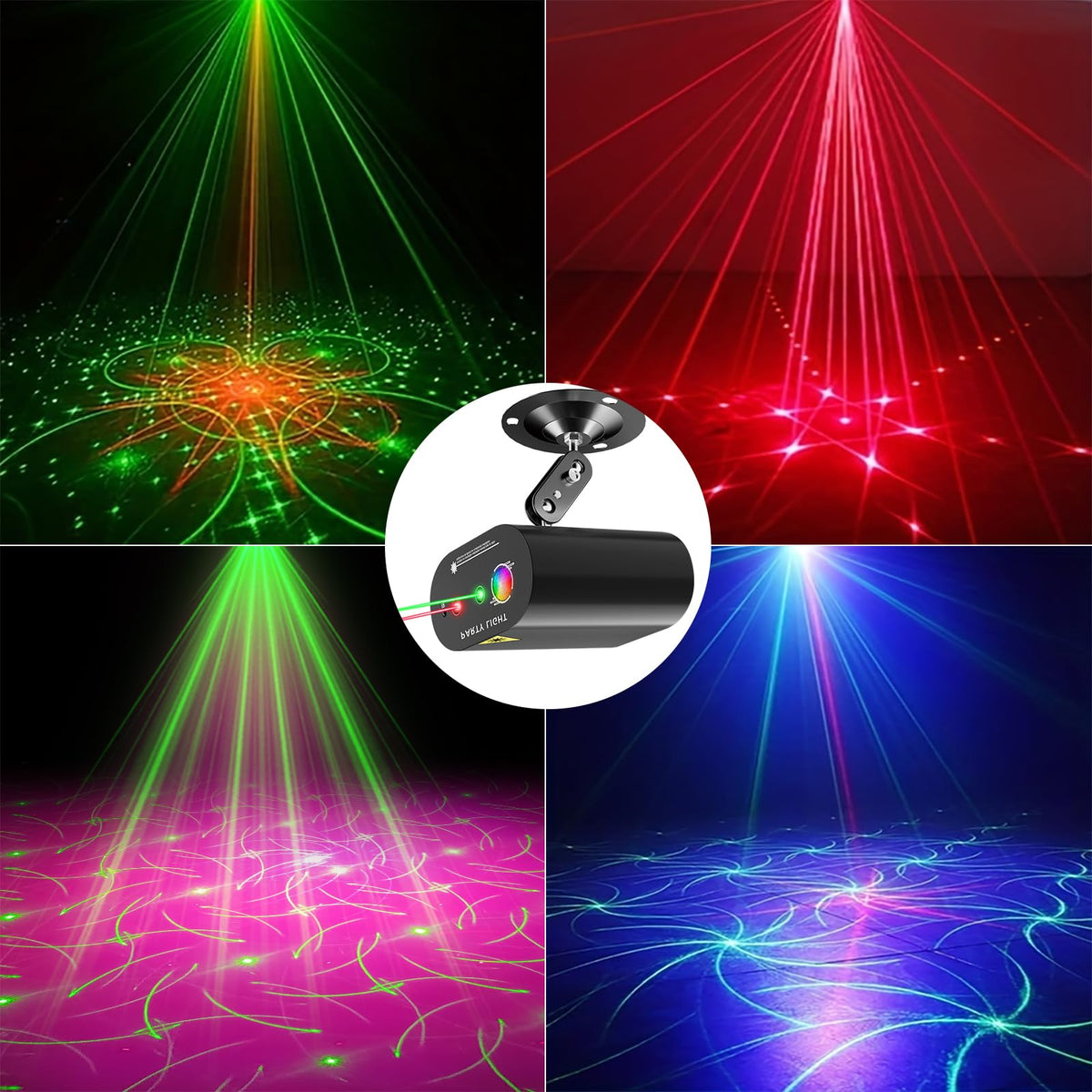 Yiixuyo - DJ Disco Ball Party Lights with Sound-Activated Remote