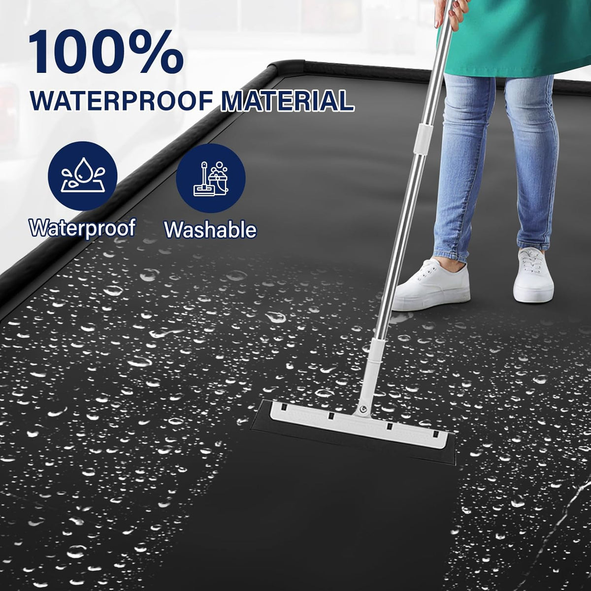 Garage Car Mat, Non-Slip Garage Floor Mat, Heavy Duty Waterproof Containment Mat for Snow Ice Water and Mud (7'9" x 18')