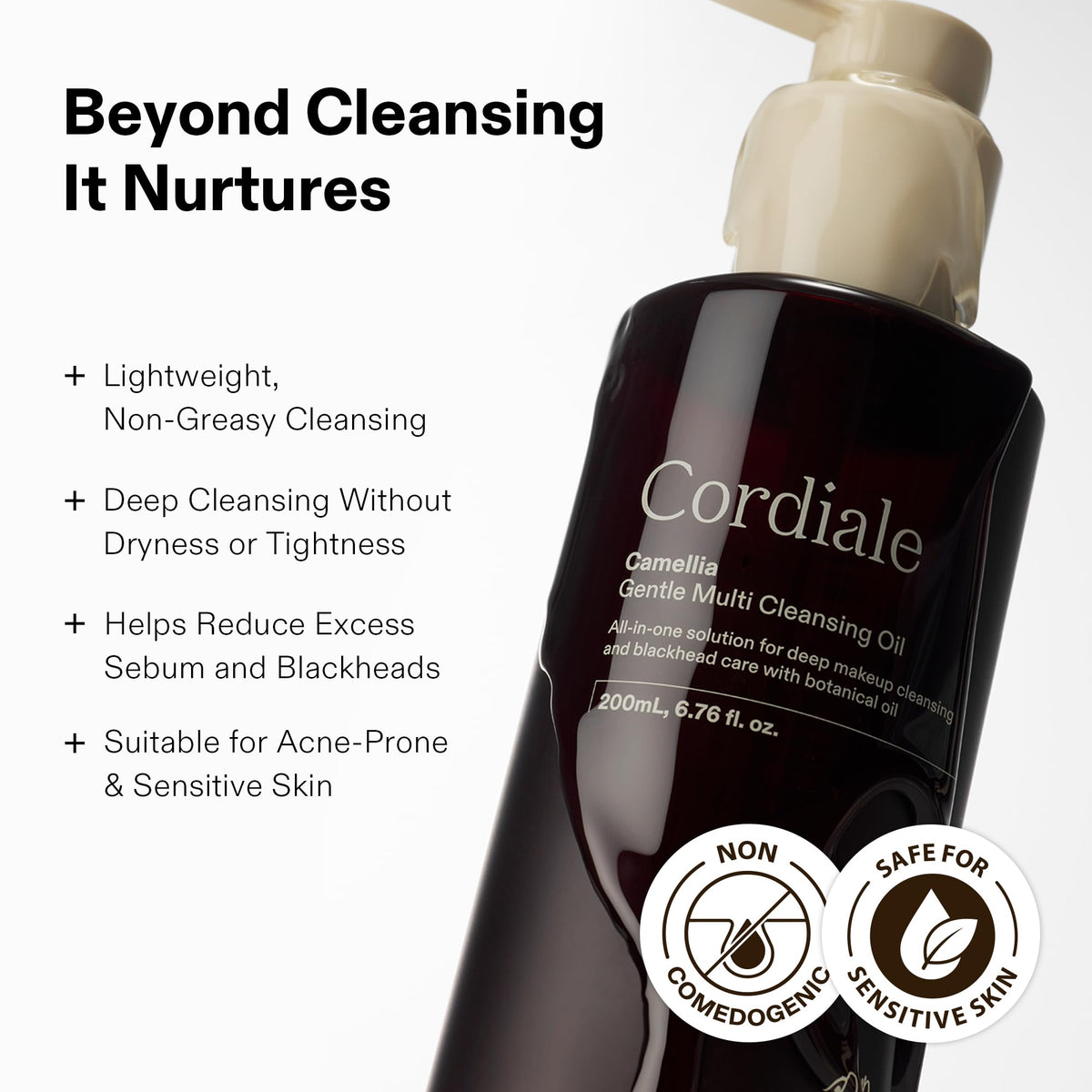 CORDIALE Camellia Gentle Multi Cleansing Oil, Makeup and Blackhead Remover