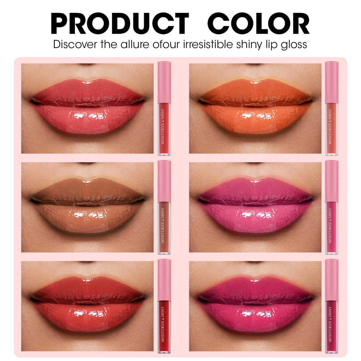 AZEN 30 Pack Lip Gloss Bulk Set, Shimmery Lip Gloss for Women and Girls With Rich Varied Colors