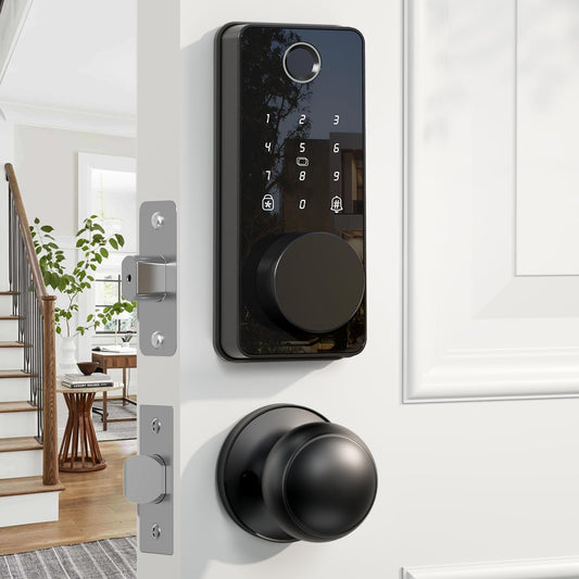 Keyless Entry Deadbolt Door Lock with Knobs, Biquole Smart Door Knob Lock