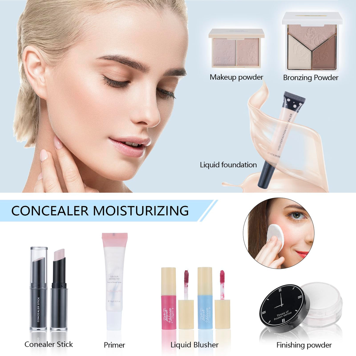 Makeup Kits For Girls Teens, Makeup Gift Set For Women with Eyeshadow Palettes, Brushes, Lip Gloss, Travel Make up Starter Kit For Beginners (C01612)