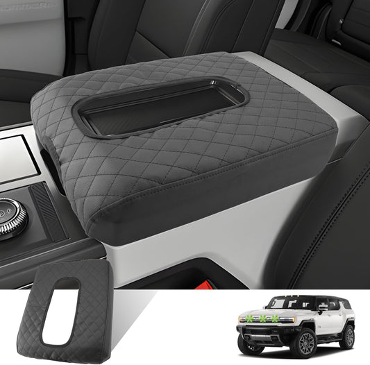 Ruiya Hummer EV Armrest Cover,for Hummer EV Accessories Center Console Cover Soft Comfy Thicken Armrest Lid Cover Compatible with 2022 2023 2024 2025 2026 Hummer EV Pickup/SUV