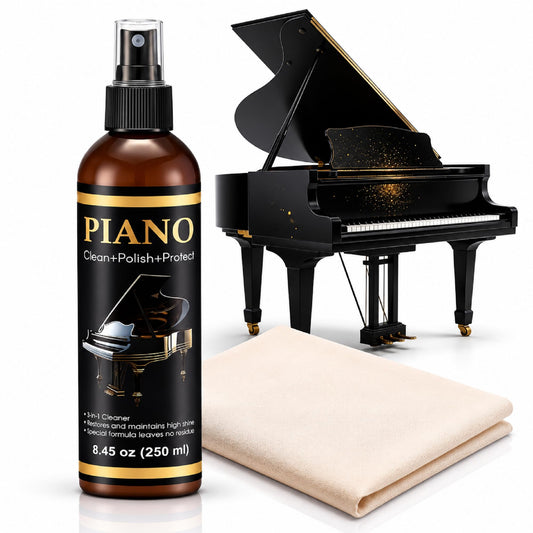 HappyAlley 8.45 oz Piano Cleaner Polish Kit for High Gloss Finishes