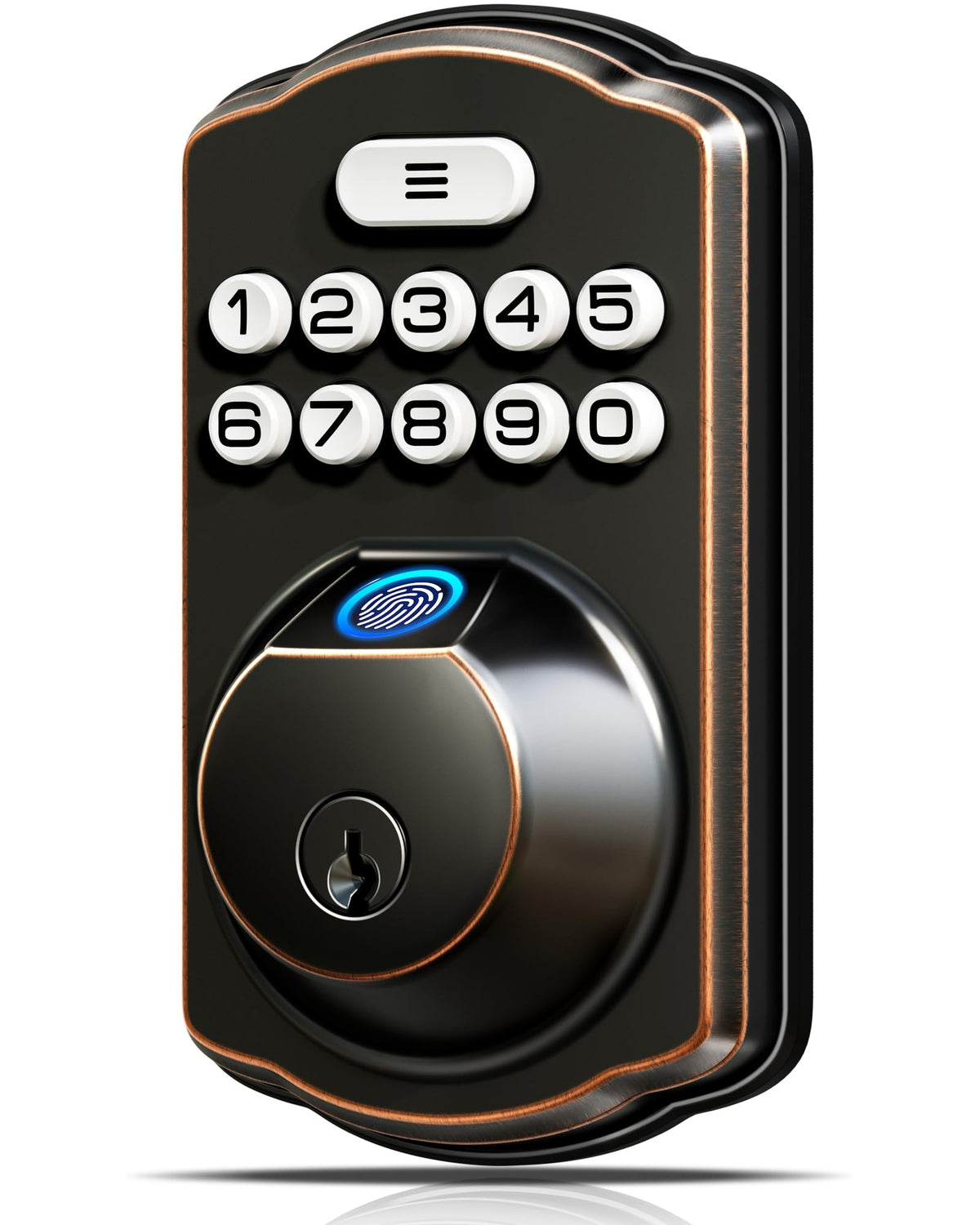 Veise KS02A Fingerprint Door Lock, Keypad Deadbolt, Oil Rubbed Bronze