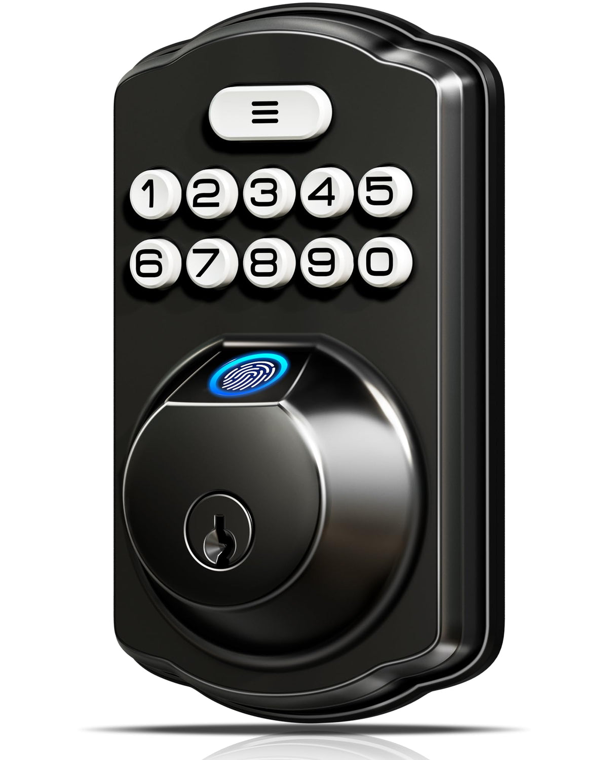 Veise KS02A Fingerprint Door Lock, Keypad Deadbolt, Matte Black