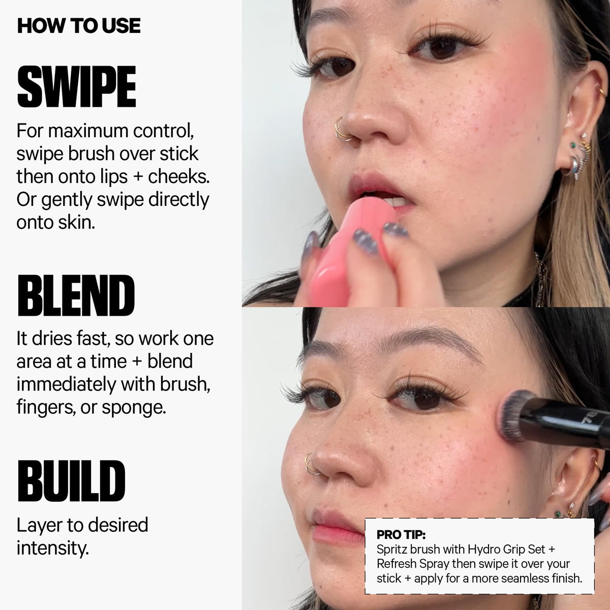 Milk Makeup Cooling Water Jelly Tint – Long-Lasting Sheer Lip + Cheek Stain with Firming Vegan Collagen + Hydrating Aloe – Transfer Proof, Buildable Lip Tint + Blush – Fizz (Soft Peach), 0.17 oz