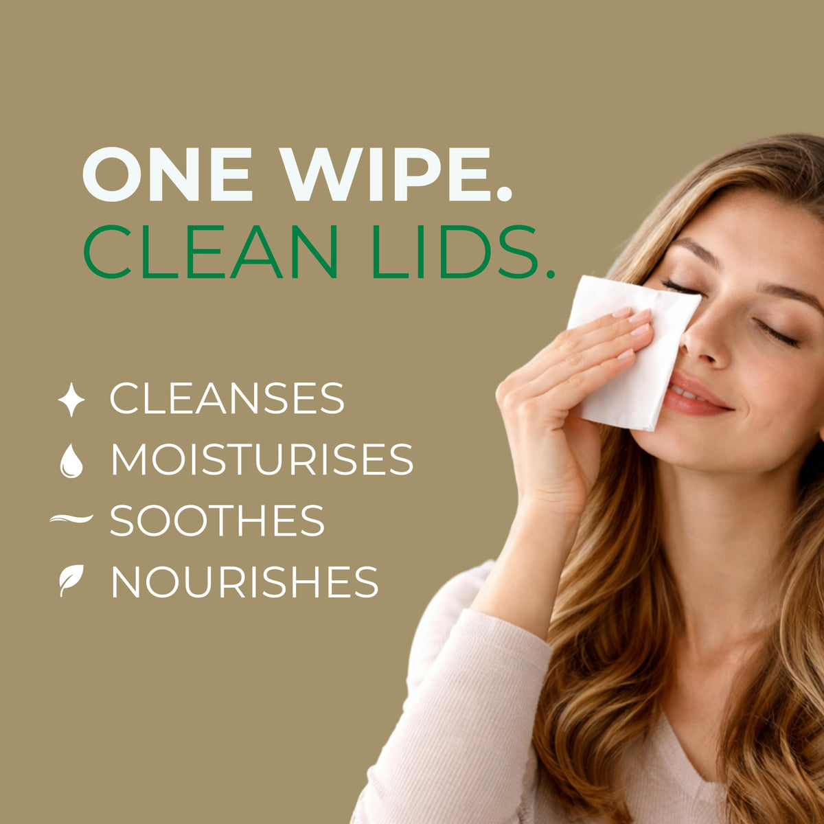 NOVEHA 60PCs Tea Tree & Coconut Oil Eyelid & Lash Wipes - For Demodex, Blepharitis & Itchy Eyes, Individually Wrapped Eyelash Wipes With Aloe Vera, Natural Makeup Remover & Daily Eye Cleanser
