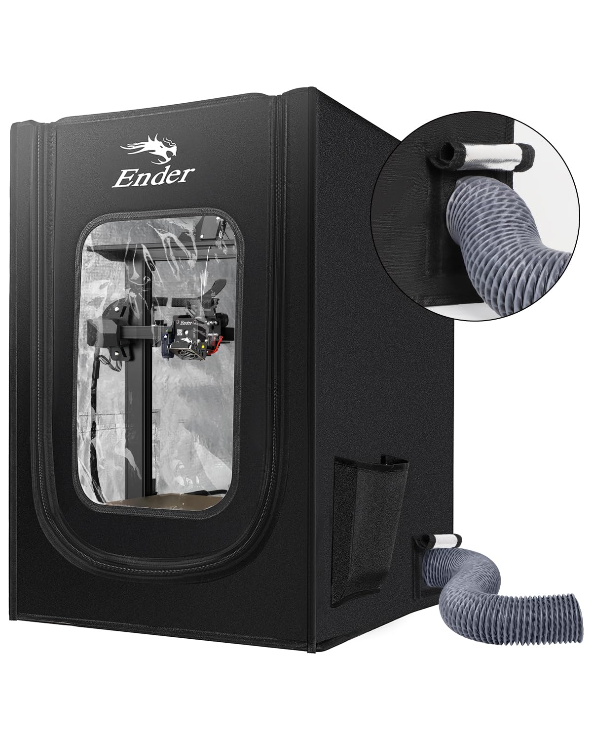 Creality Official 3D Printer Enclosure with Fan Interface Fireproof Dustproof Constant Temperature Dust Cover 480 * 600 * 720mm for Ender 3 V3 SE/KE/Ender 3/Ender 3 Pro/Ender 3V2/Ender 3S1/Neo（no Fan