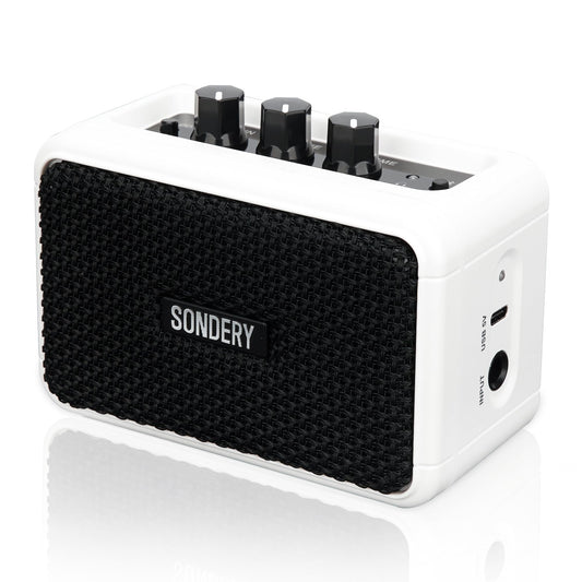 Sondery 5W Mini Amp for Electric Guitar Rechargeable with OD Clean Effects
