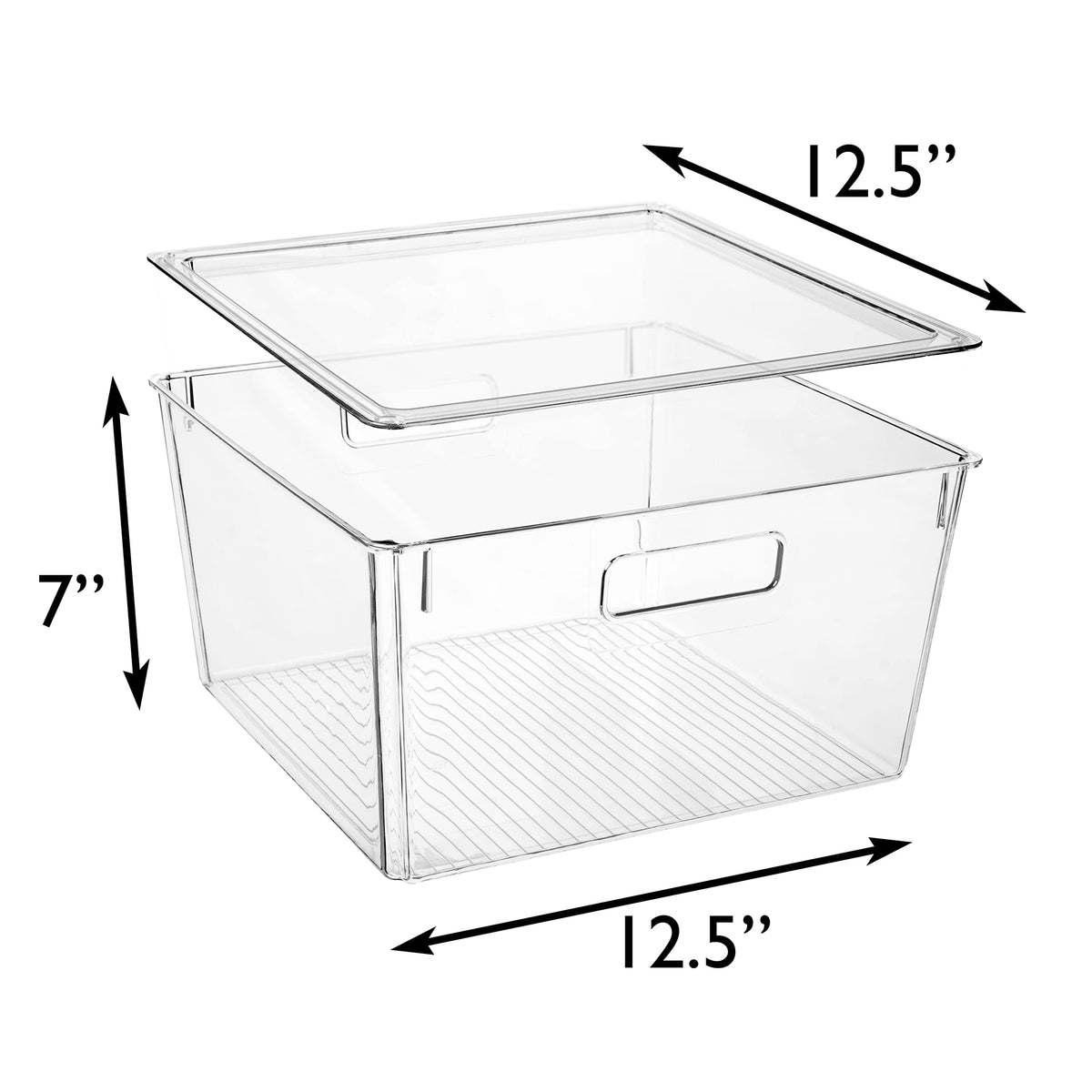 ClearSpace Plastic Storage Bins with Lids, Pantry Organizer, XL, 4 Pack