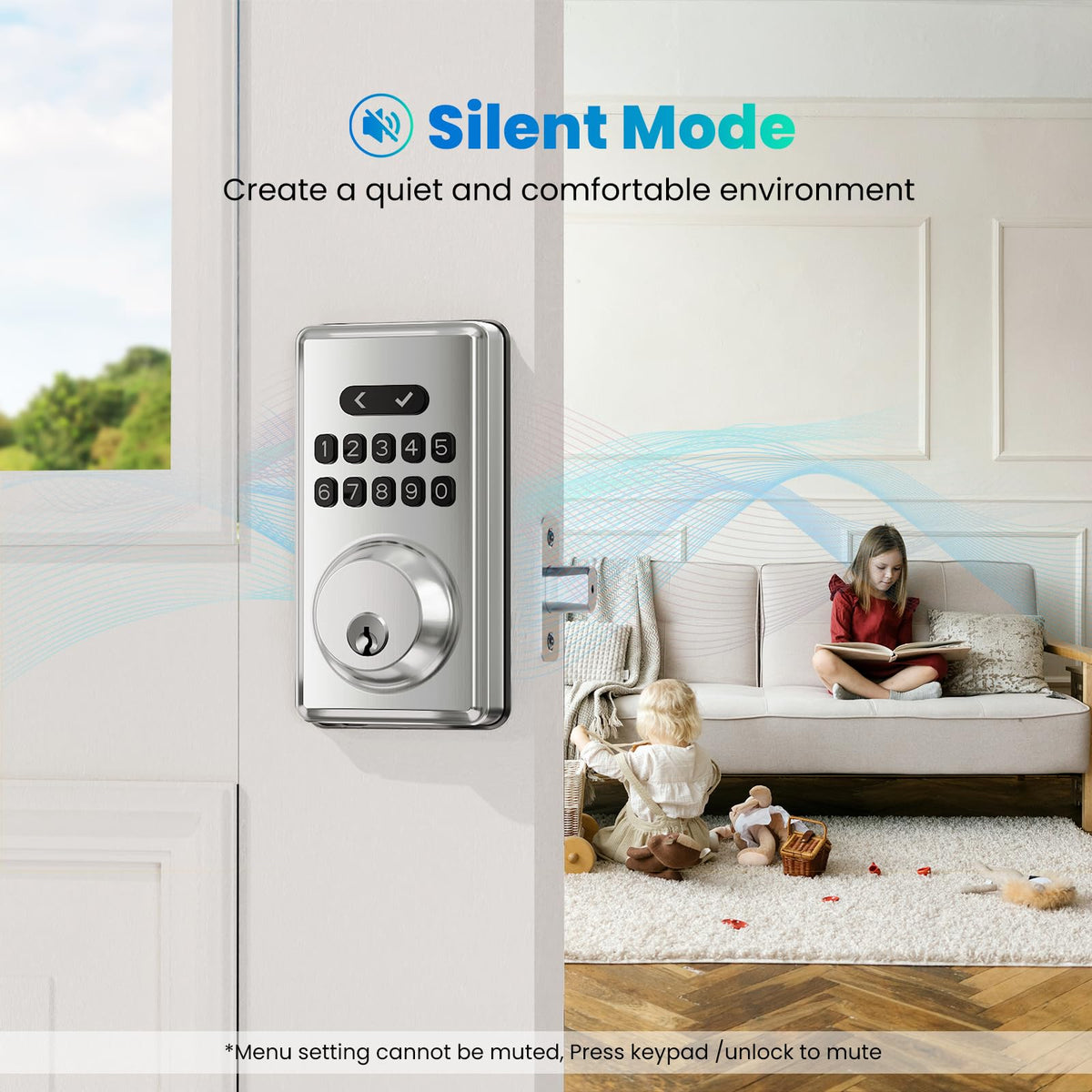 Keyless Entry Door Lock Deadbolt with Keypad, Digital Smart Locks with Code