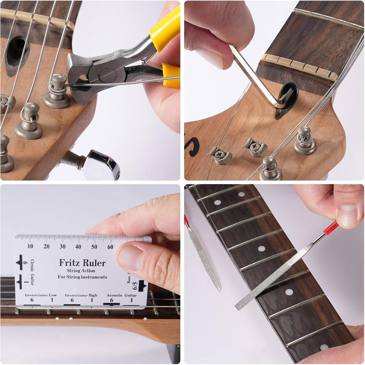 84Pcs Guitar Tool Kit, Guitar Cleaning Kit, Guitar Accessories Guitar Setup Kit, Guitar Repair Kit for Acoustic Electric Guitar Ukulele Bass Banjo, Guitar Maintenance Kit Guitar Gifts for Musicians