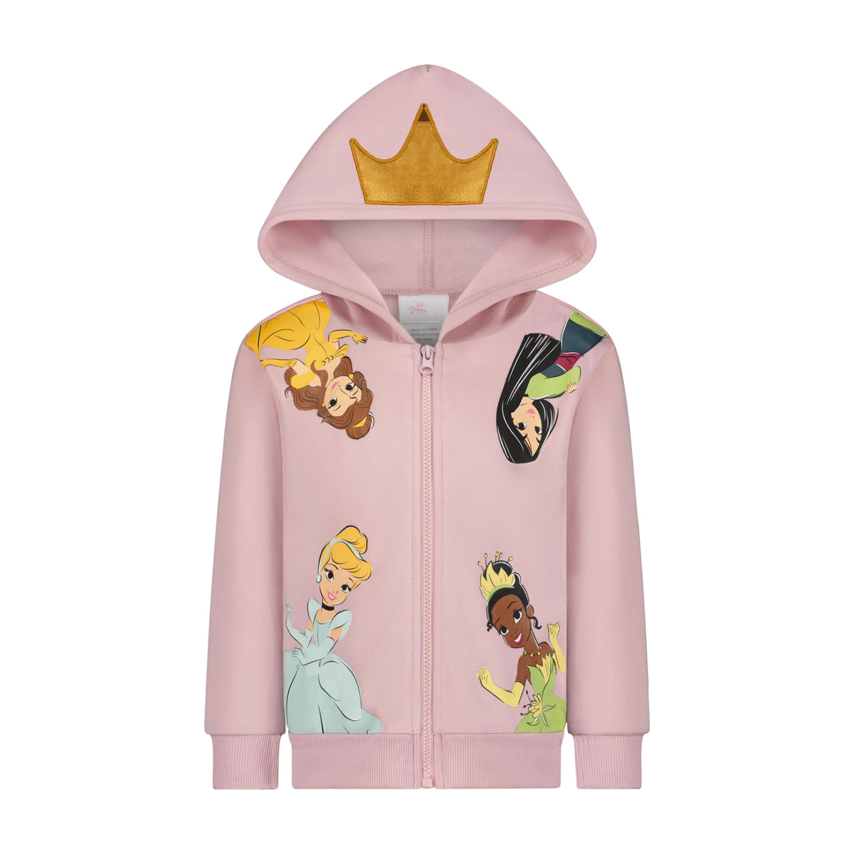 Disney Princess Girls Hoodie T-Shirt and Pants 3 Pc Set for Little Kids