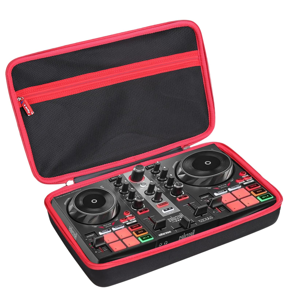 worfty Case for Hercules DJ Control Inpulse 200/200 MK2 - Hard Travel Protective Carrying Storage Bag (Case Only) (Black)