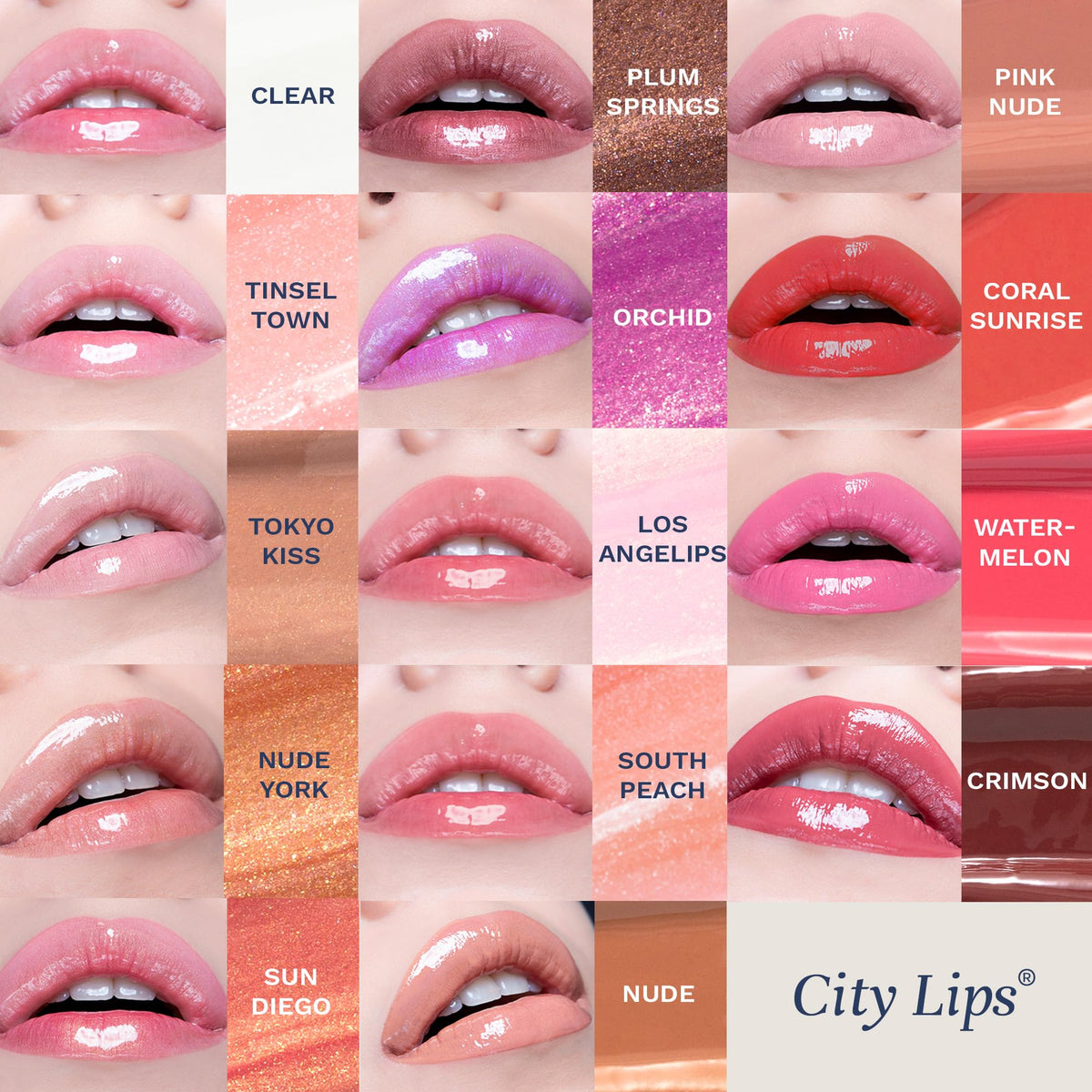 City Beauty City Lips Clear - Plumping Lip Gloss - Hydrate & Volumize - High Shine Lip Plumper - Hyaluronic Acid & Peptides Visibly Smooth Lip Wrinkles - Cruelty-Free (Clear, Pack of 1)