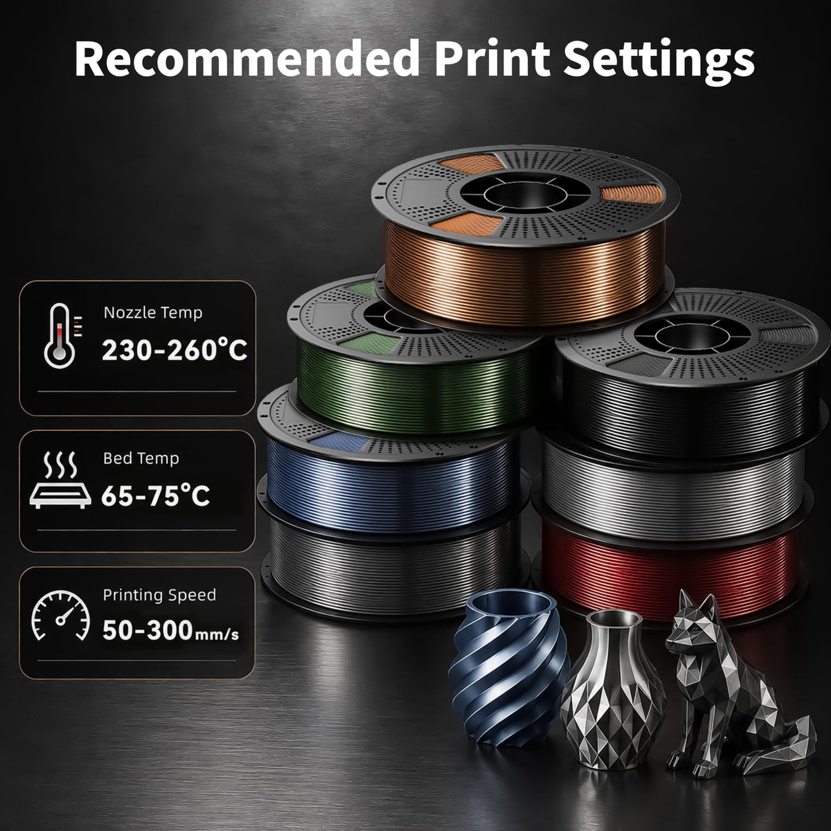 LEVEMAKER Metallic PETG 3D Printer Filament 1.75mm, 1kg Bronze
