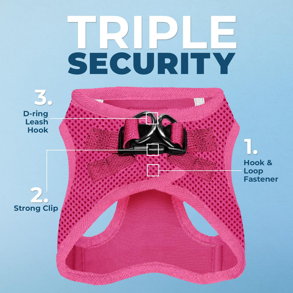 Best Pet Supplies Voyager Step-in Air All Weather Mesh Harness and Reflective Dog 5ft Leash Combo with Neoprene Handle, for Small, Medium and Large Breed Puppies - Fuchsia, XX-Small