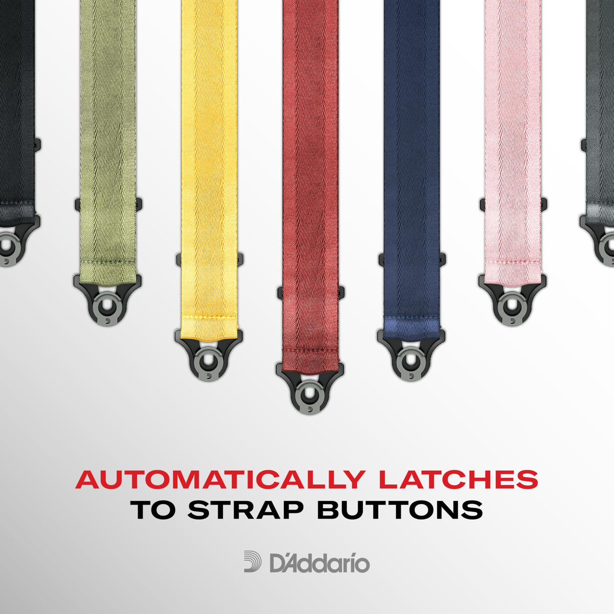 Planet Waves D'Addario Auto Lock Guitar Strap Nylon Black
