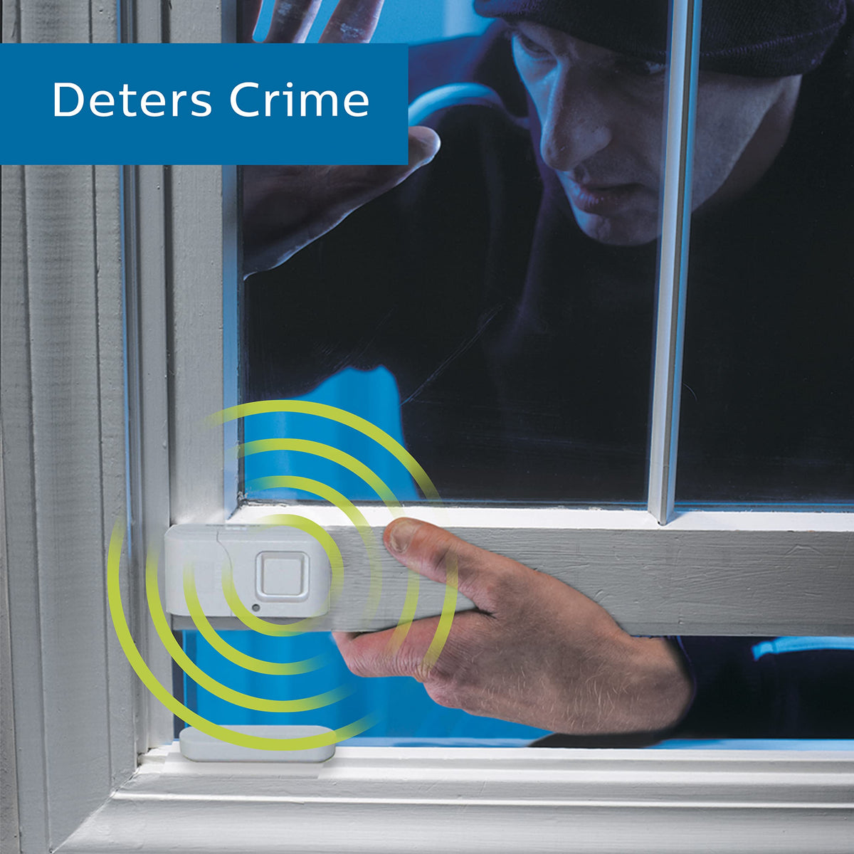 Philips Personal Security Window and Door Alarm, 4 Pack, Wireless Chime