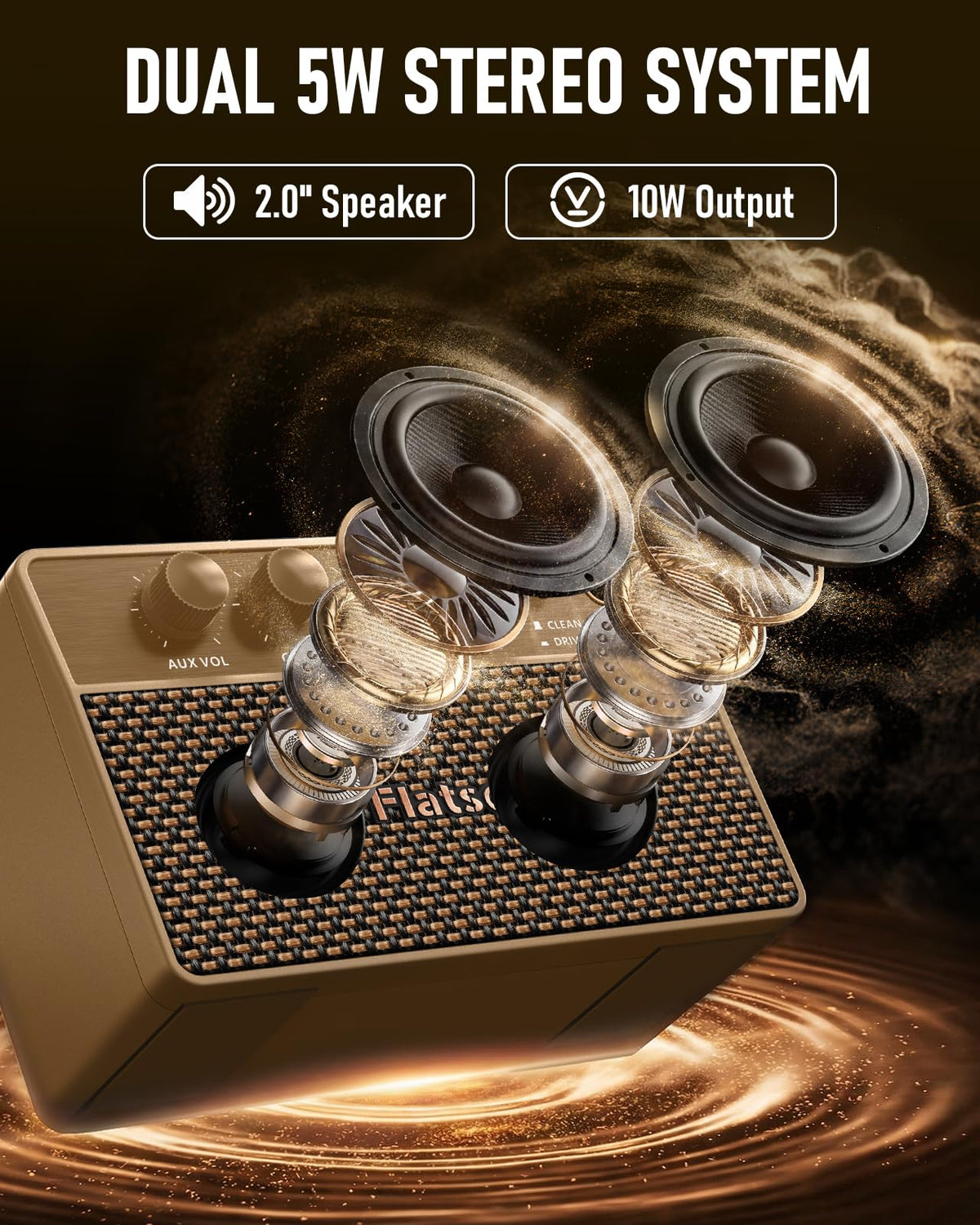 10W Mini Guitar Amp,Rechargeable Electric Guitar Amplifier