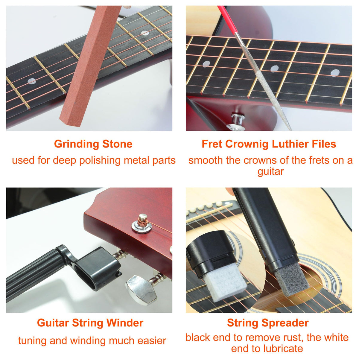 TIMDAM 79Pcs Guitar Maintenance Kit - Complete Setup & Repair Tools for Guitar, Ukulele, Bass, Mandolin, Banjo - Ideal Gifts for Musicians