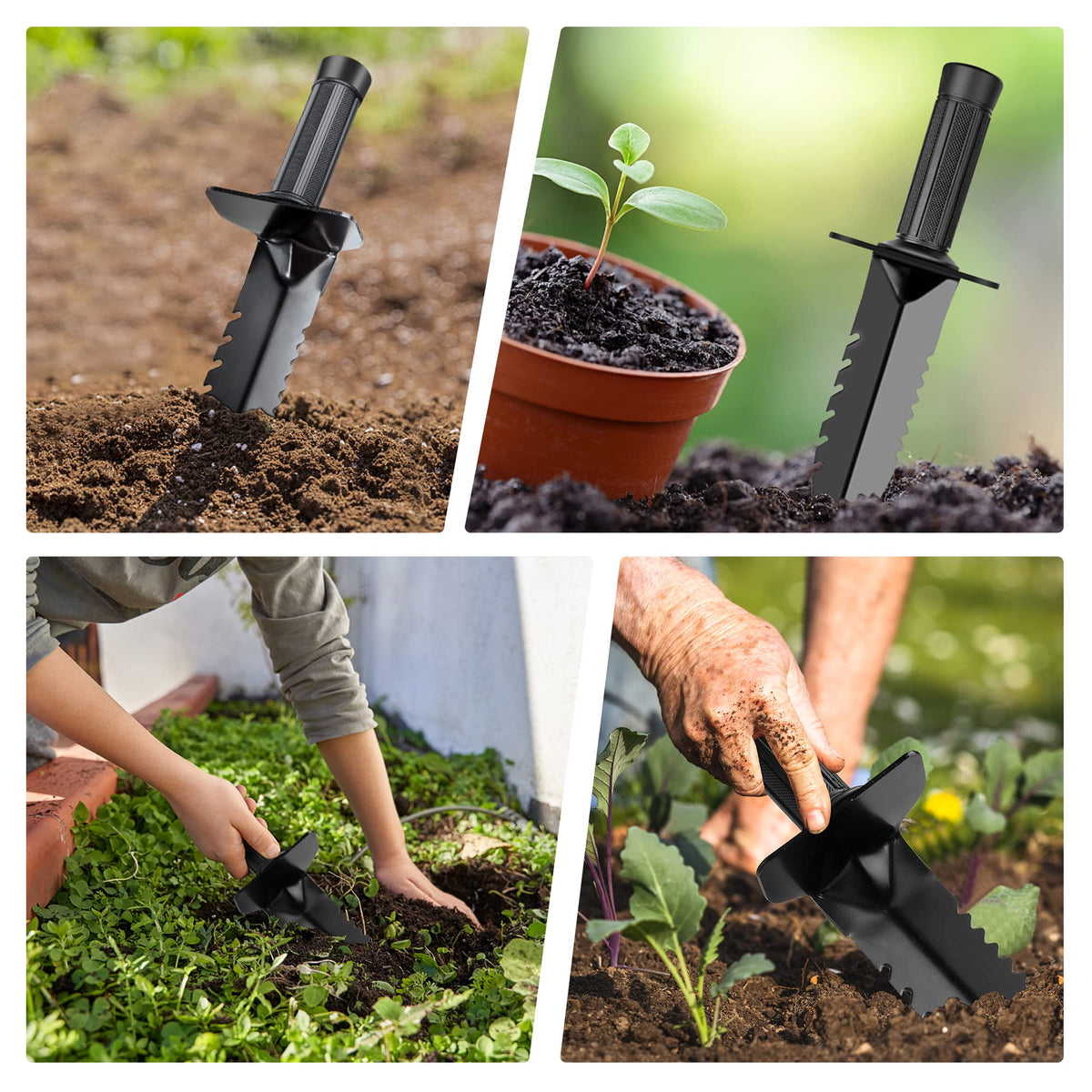 Metal Detector Shovel, Heavy Duty Serrated Edge Metal Detector Digging Shovel, Sturdy Metal Detecting Shovel, Gardening Accessories Digging Knife for Metal Detection Digging Loosening Planting