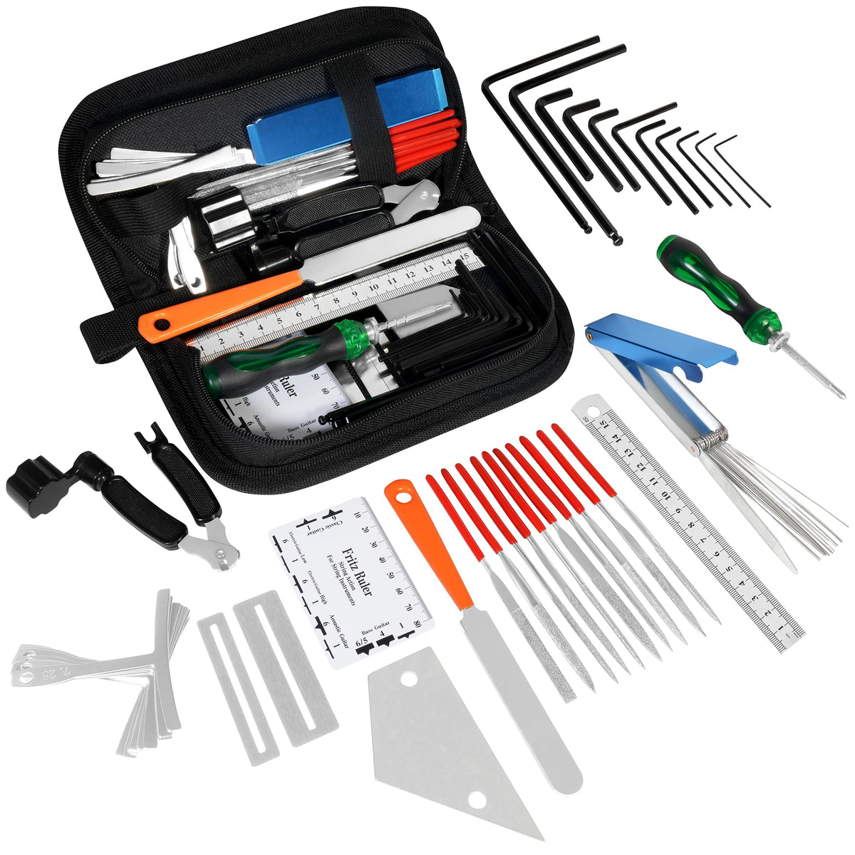 Frautron Guitar Setup Tool Kit with Carry Bag for Bass Ukulele Banjo