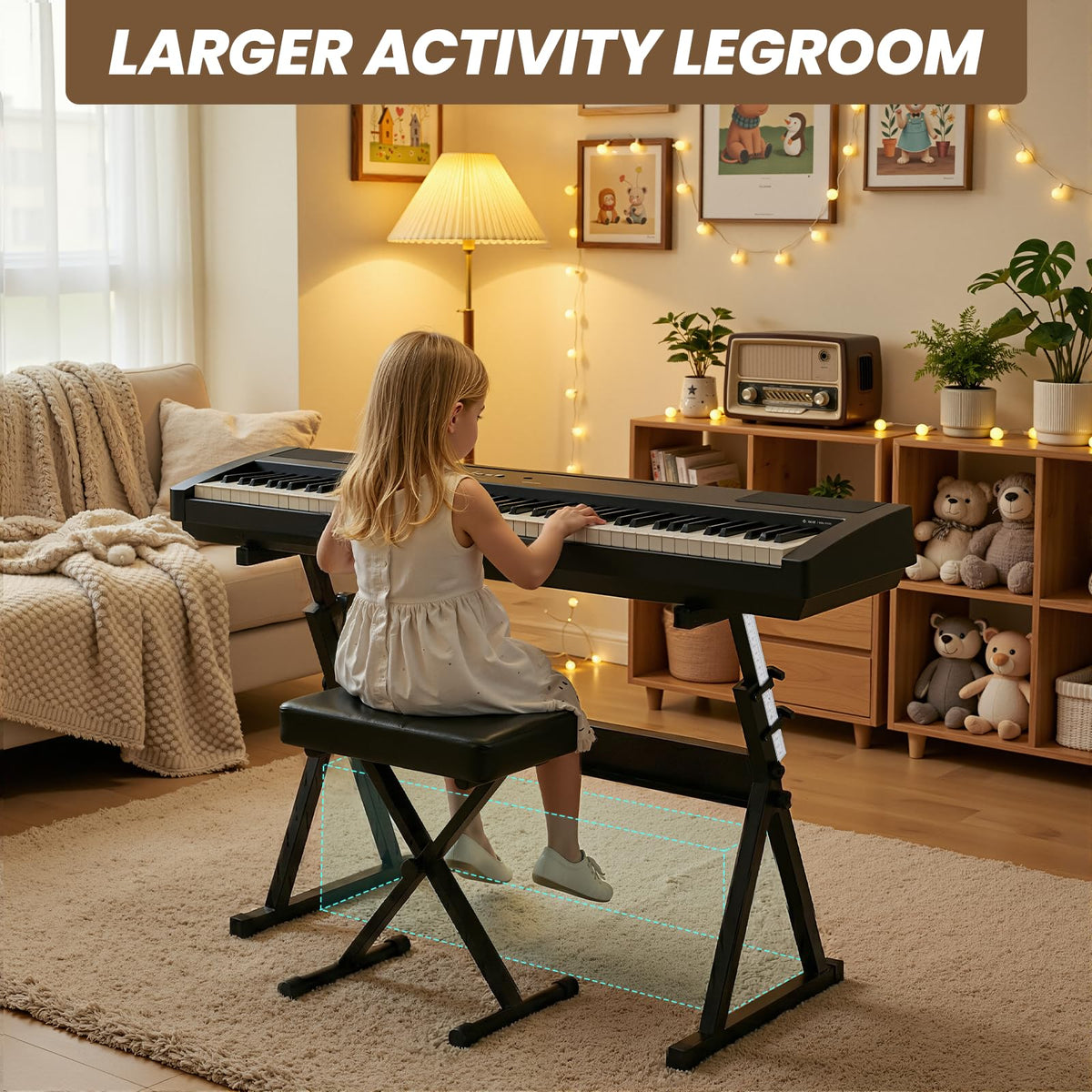 tipatyard Adjustable Z Style Keyboard Stand