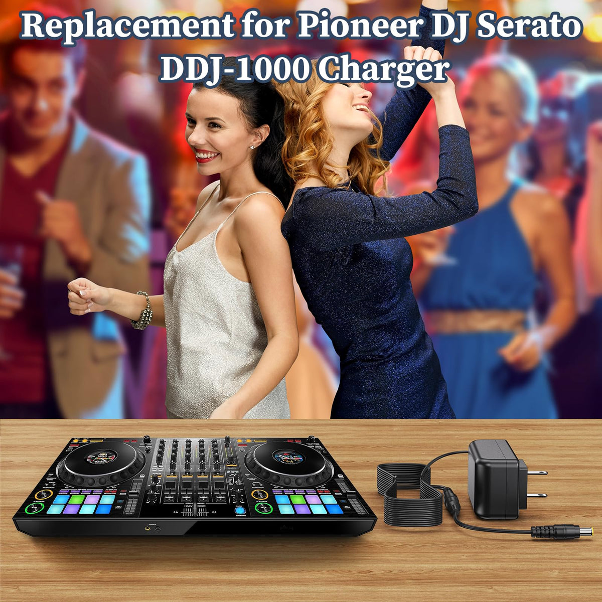 12V Adapter for Pioneer DDJ-1000 DDJ-1000SRT DDJ-1000SRT-W DJ Controller