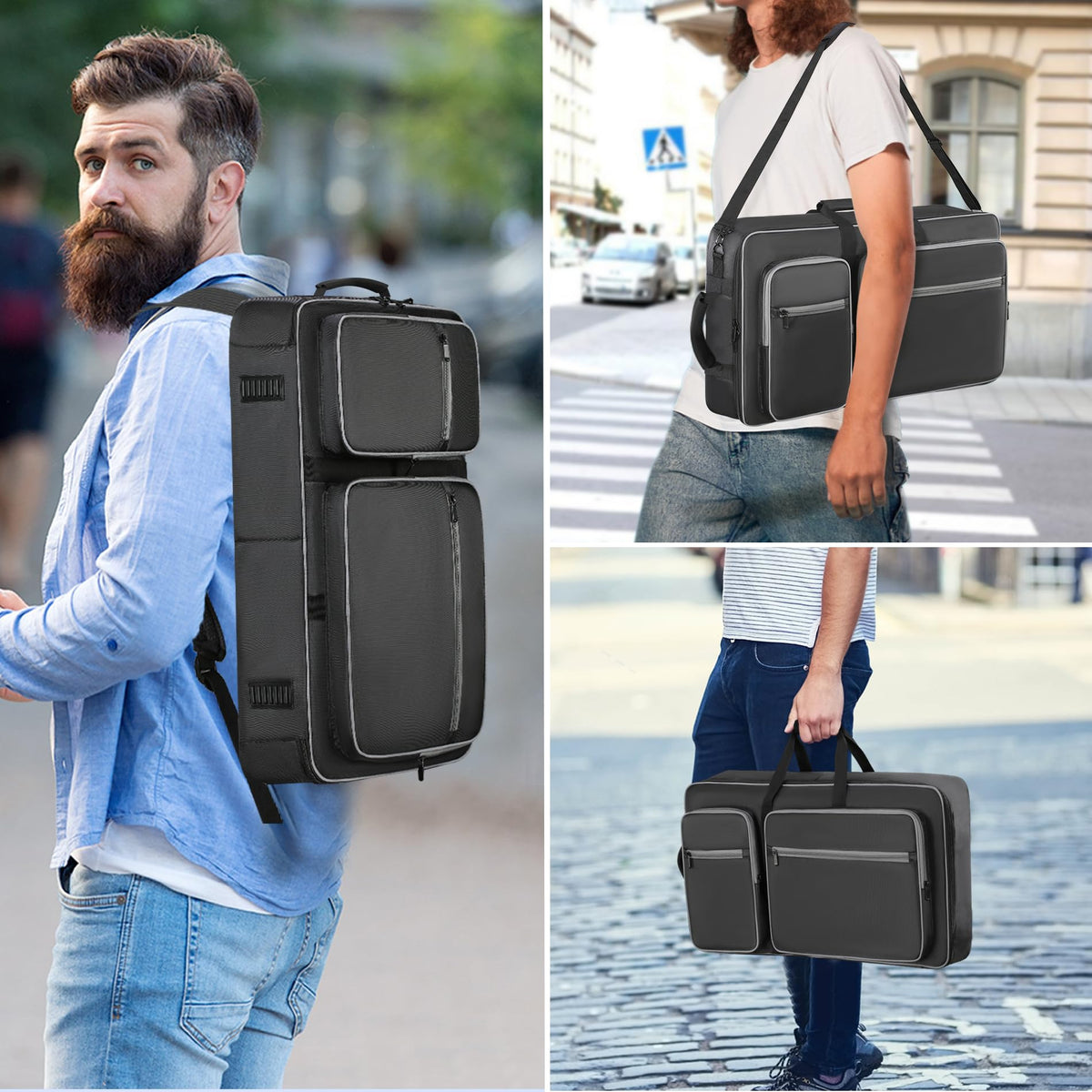 DJ Controller Case Soft Padded, DJ Controller Backpack Bag W/ Multi-pocket