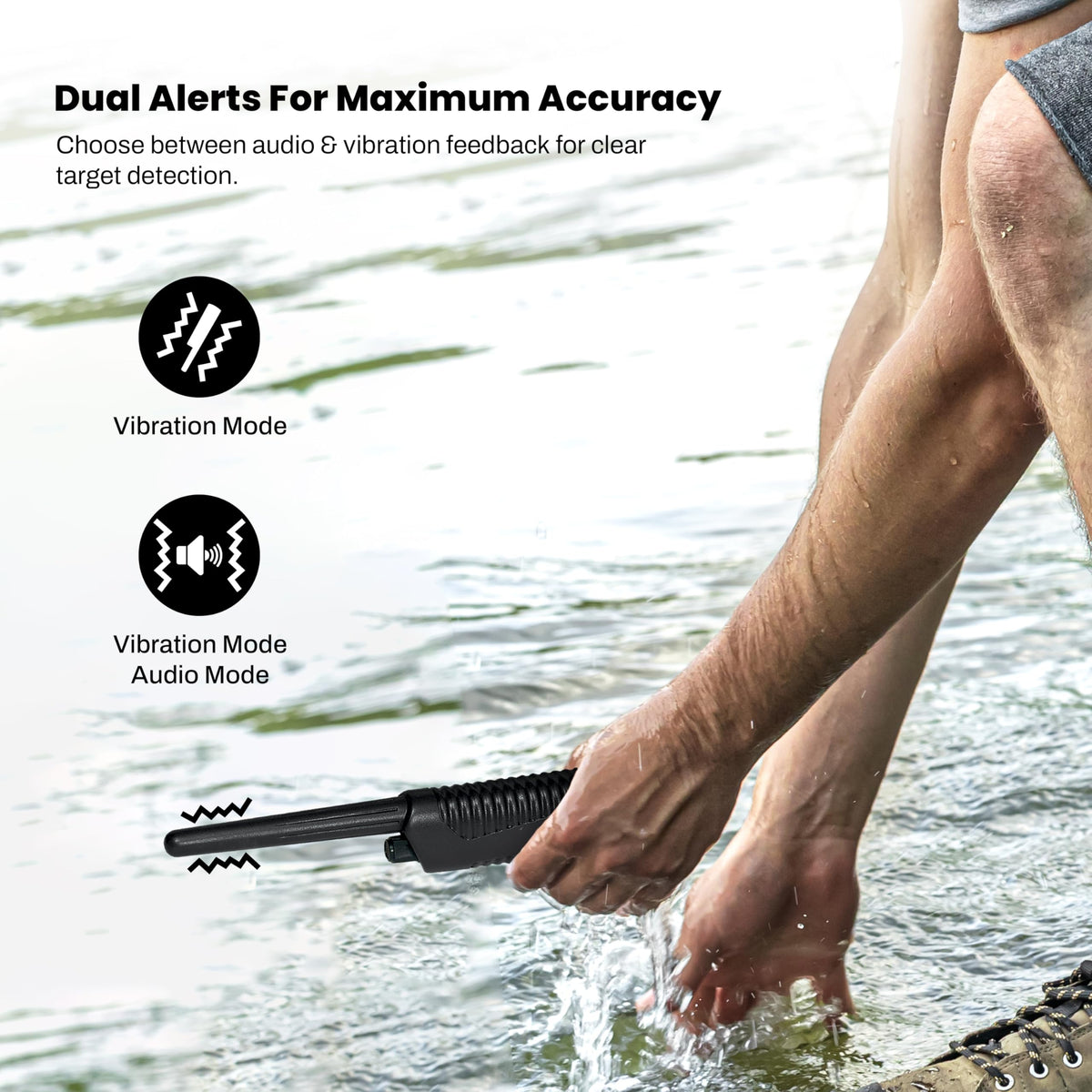 Bounty Hunter Pinpointer for Metal Detecting with Audio Signal and Vibration – Handheld Precision Tool for Accurate Target Location