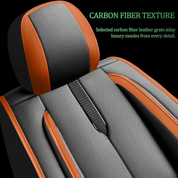 Fit Ridgeline Car Seat Covers for Honda Ridgeline 2007-2025 2026-Upgraded Premium Waterproof & Breathable Leather,Airbag Compatible,All-Weather Seat Cushion Protector,2 Front/Black-Brown