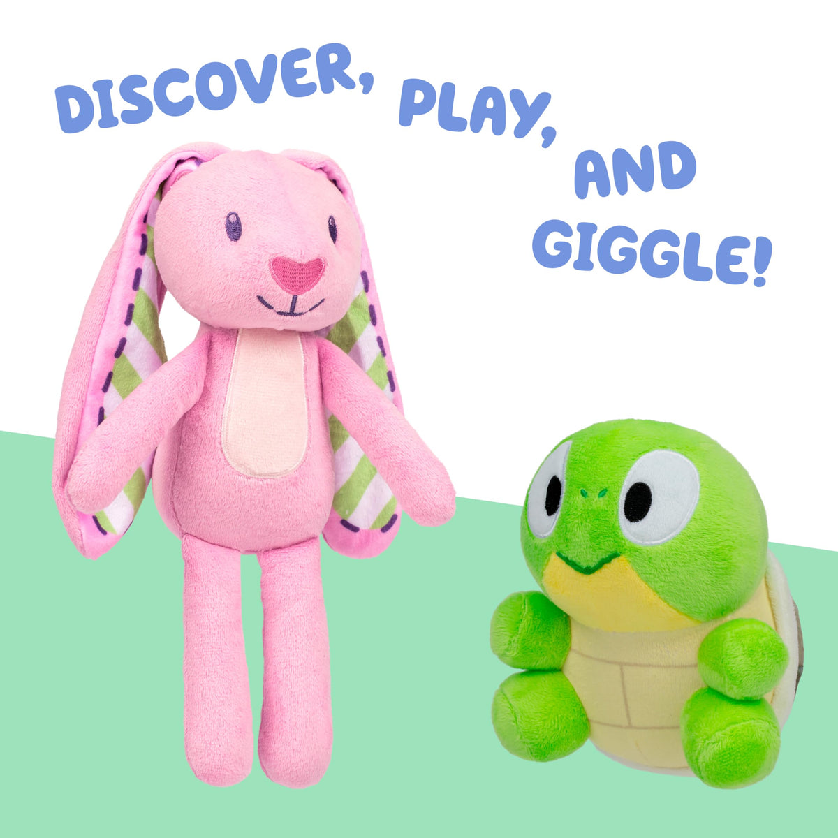 Bluey Friends 2-Pack Plush, Floppy and Turtleboy Stuffed Animals