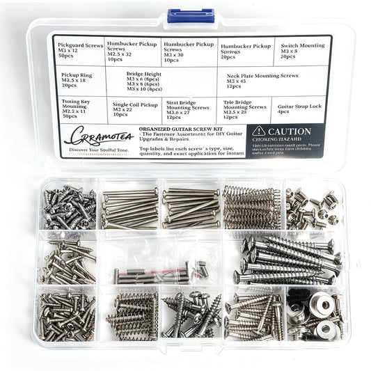 CRRAMOTEA Electric Guitar Screws Kit, Guitar Repair & DIY Building Parts
