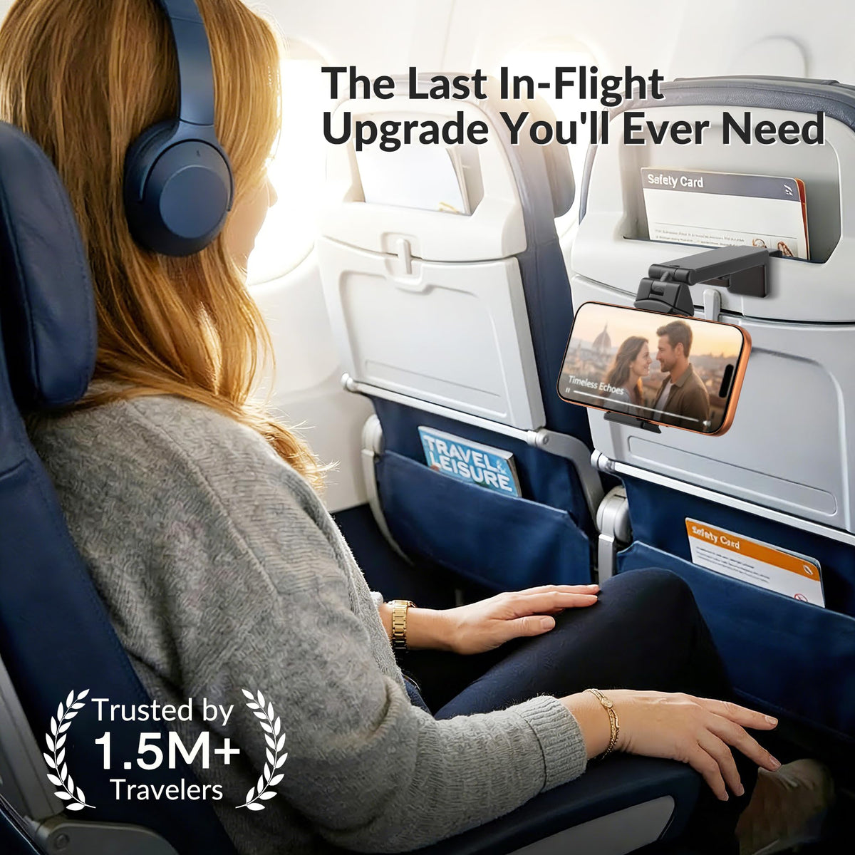 Perilogics Universal Airplane Phone Holder Mount, Plane Travel Essentials