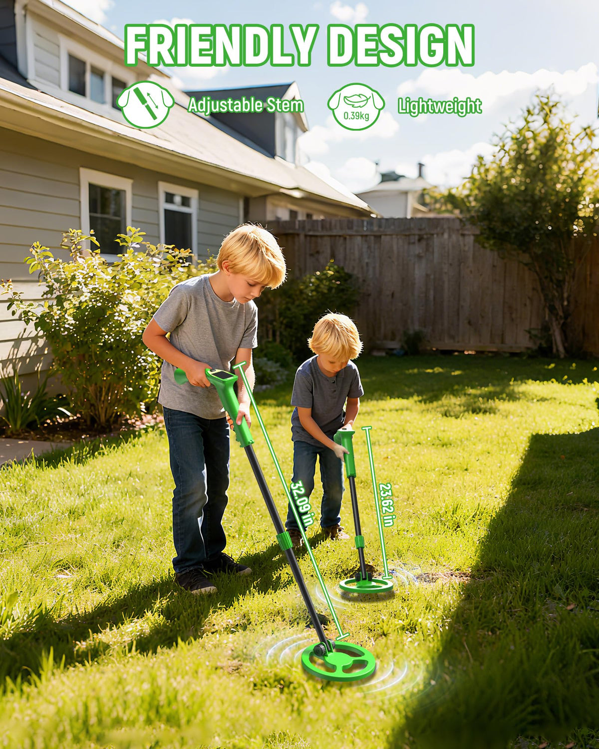 KAIWEETS Kids Metal Detector, 2026 New Animated Color Screen, Adjustable Stem, Lightweight, Treasure Hunt Gift, Complete Starter Kit with Backpack, Bonus Coins, Shovel, Rake (Explorer LITE)