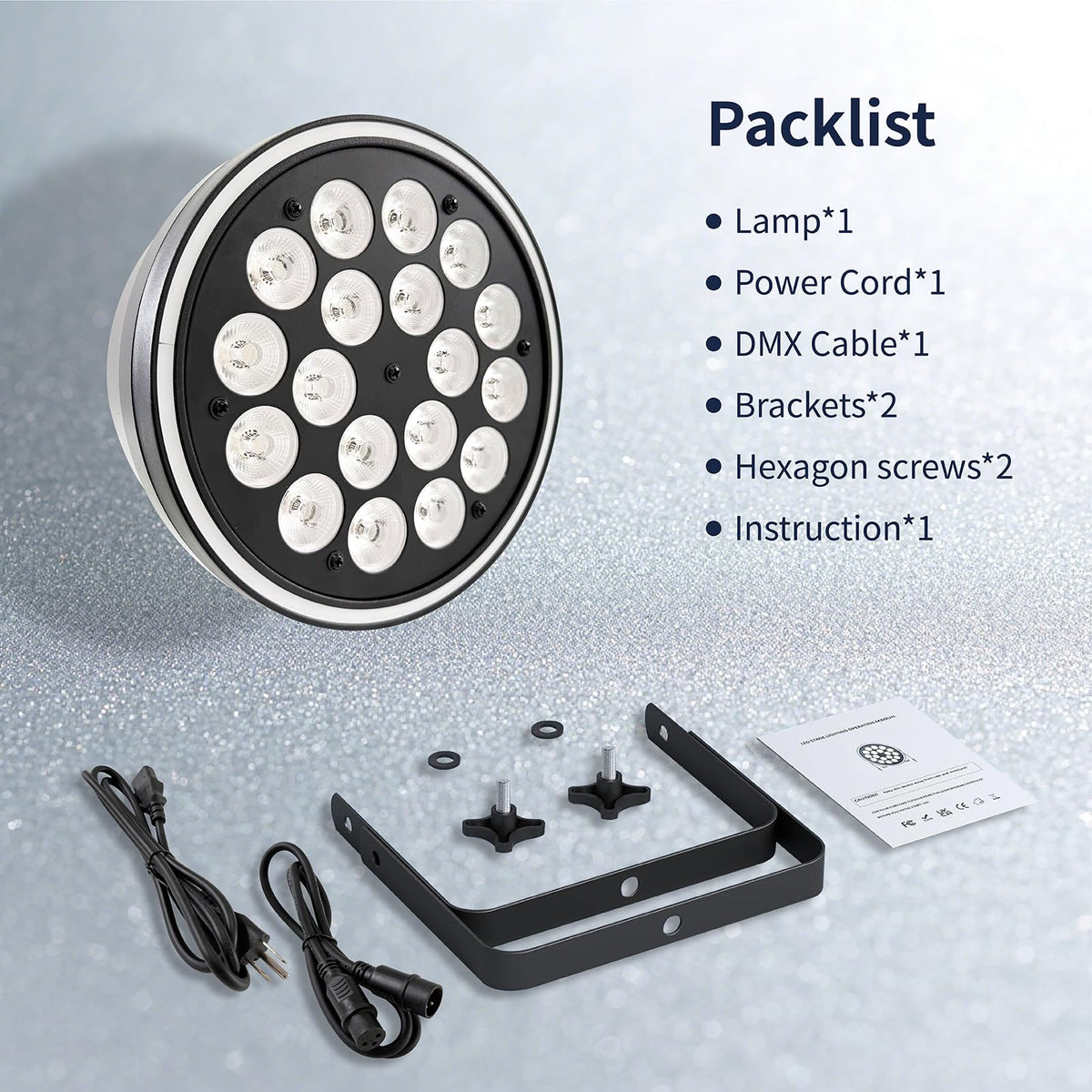 18 LED Par Light RGB Stage Light DMX512 Remote Control for DJ Stage Light