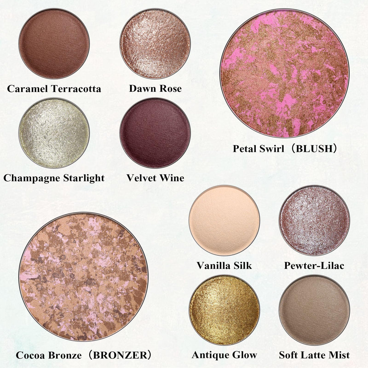 UCANBE All in One Baked Makeup Palette – Eyeshadow, Blush & Bronzer Face Kit, Full Face Makeup Gift Set for Women, Neutral Pigmented Colors