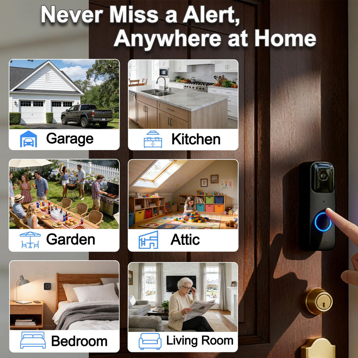 Smart Wi-Fi Wireless Doorbell Chime