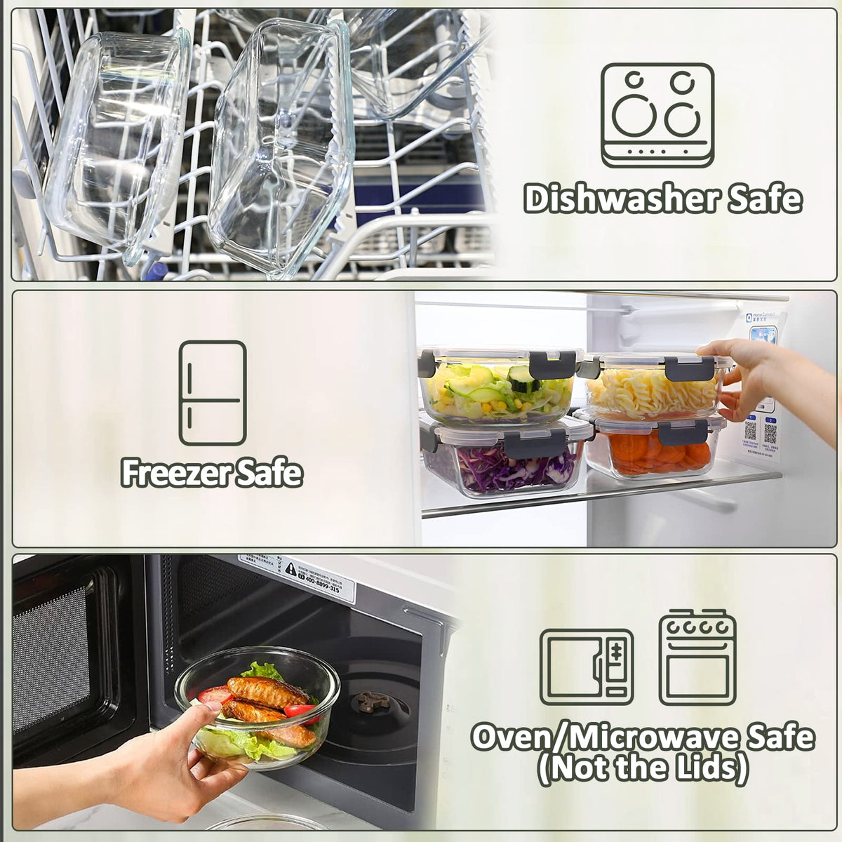 MCIRCO Glass Food Storage Containers