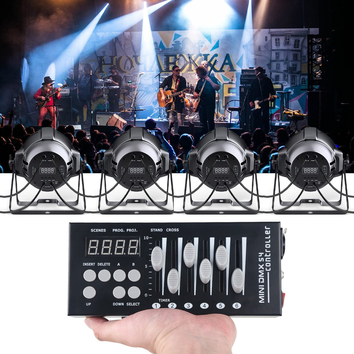 DMX Controller 54 Channel Mini DMX 512 Controller for DJ, Stage & LED Lights