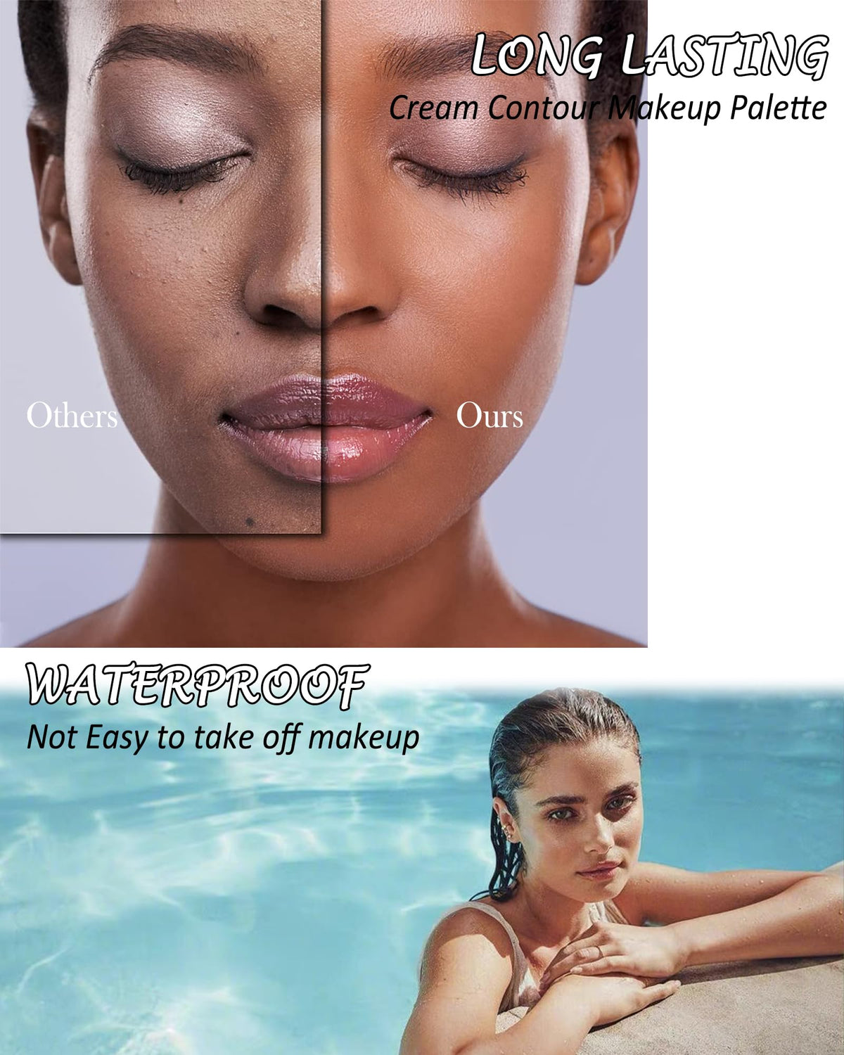 8 Colors Contour Palette, Cream Concealer Palette Makeup for Black Women