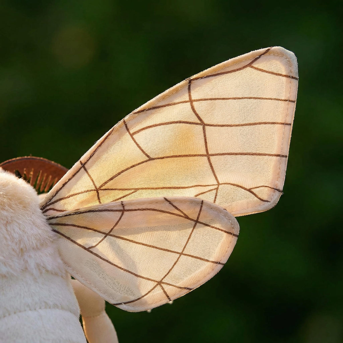 ZHONGXIN MADE Silk Moth Plush Toy - Lifelike Silk Moth Stuffed Animals 11in, Realistic Soft Big Wings Moth Toys, Simulation Butterfly Plushie Model Toy, Unique Plush Collection for Kids