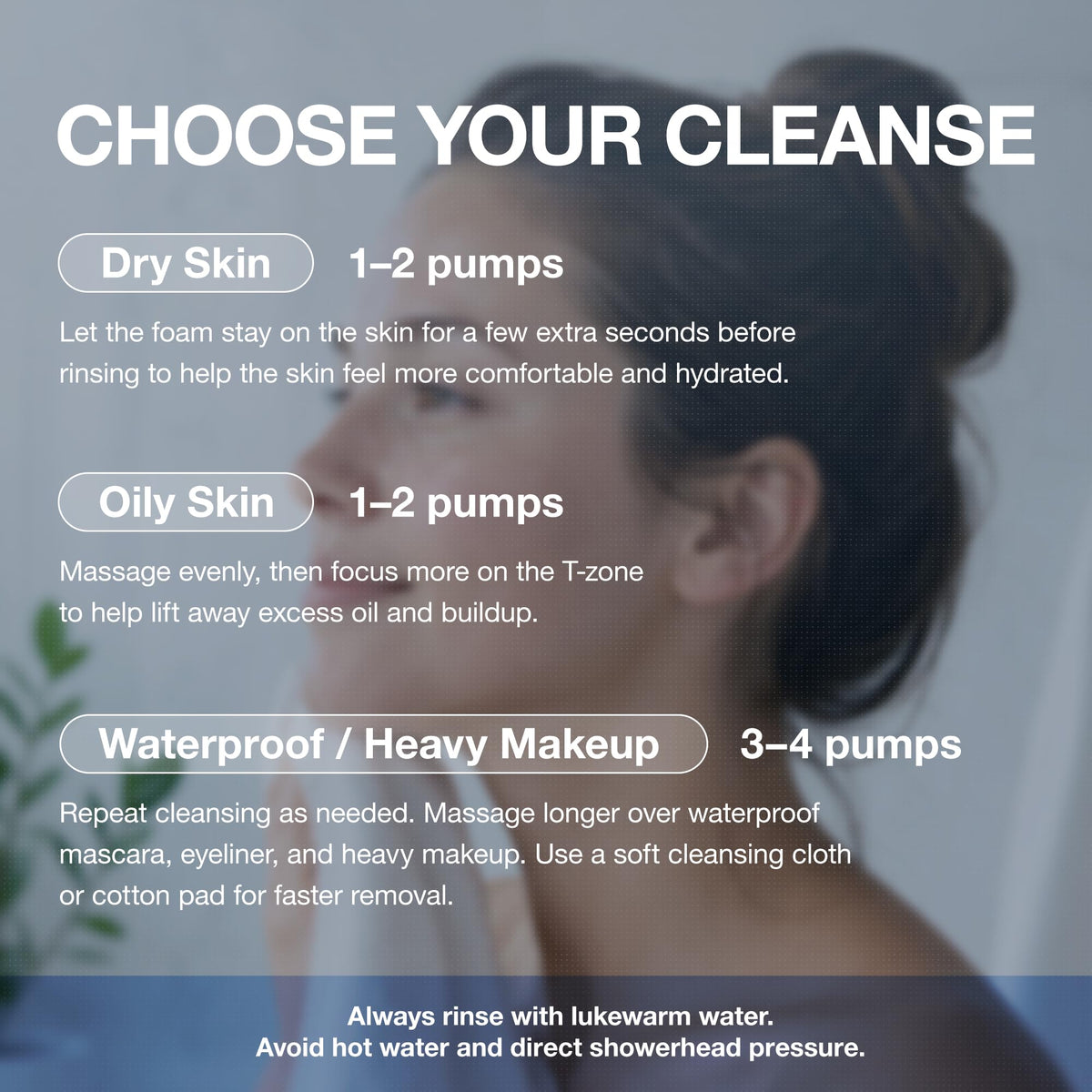 AQUA C. 3-in-1 Micro Foam Face Wash, Hydrating Cleanser with Hyaluronic Acid, Makeup Remover Foam, Clean-Rinse Finish, 5.07 fl oz – For Women