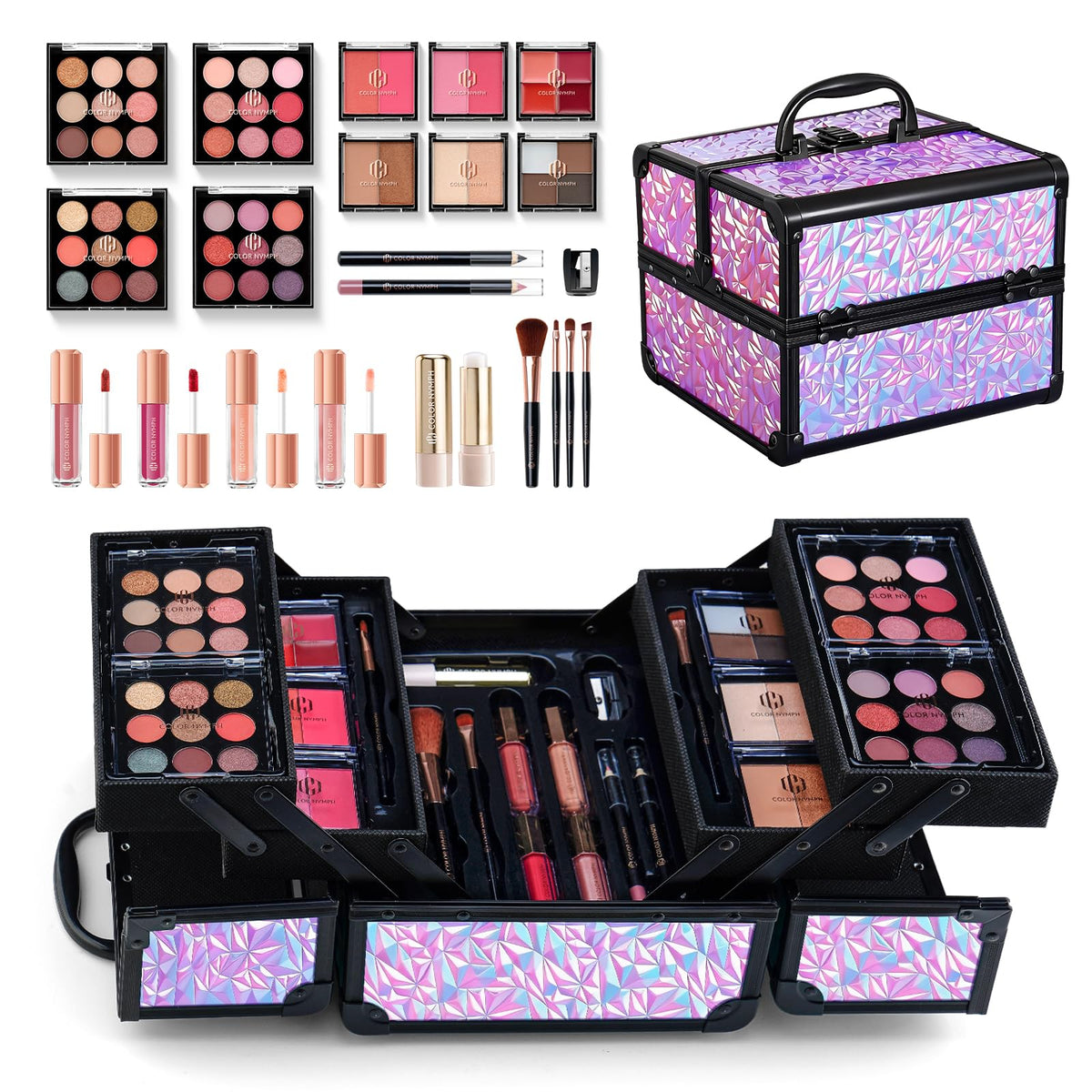 Color Nymph Makeup Kit for Teen Girls, Makeup Sets for Beginners