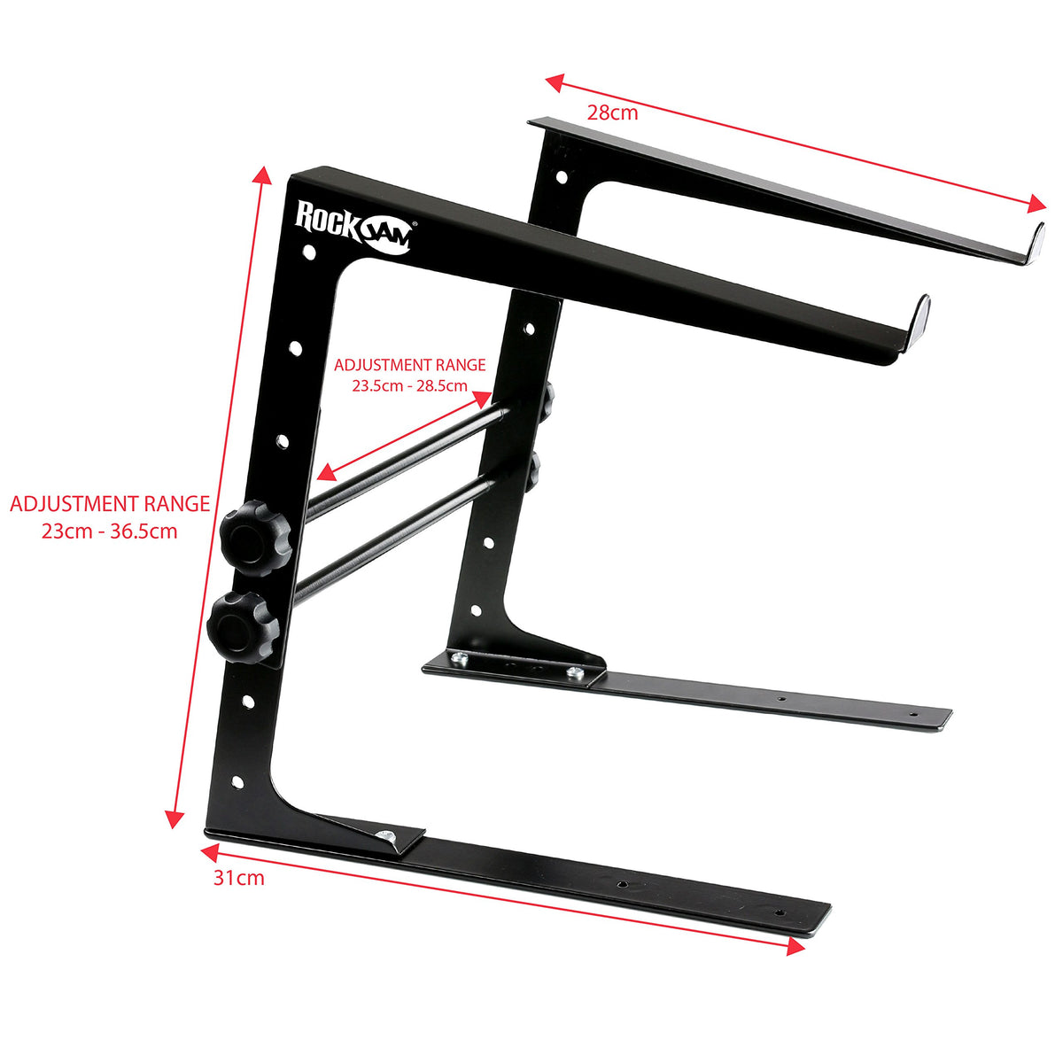 RockJam RJLP1 Adjustable DJ Laptop Stand, Anti Slip Desktop Riser