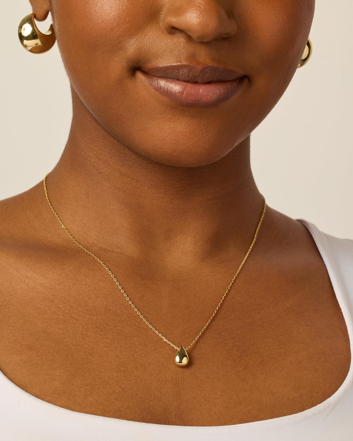 PAVOI Dainty Pendant Necklace for Women, 14K Gold Plated, Yellow Gold, Y