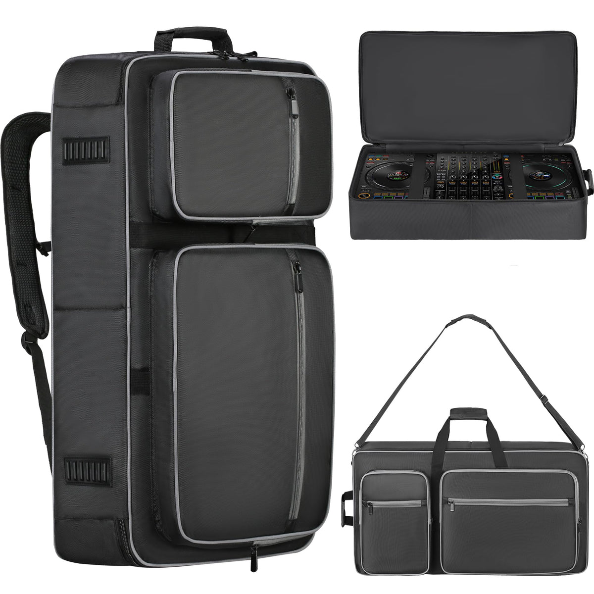 DJ Controller Case Soft Padded, DJ Controller Backpack Bag W/ Multi-pocket